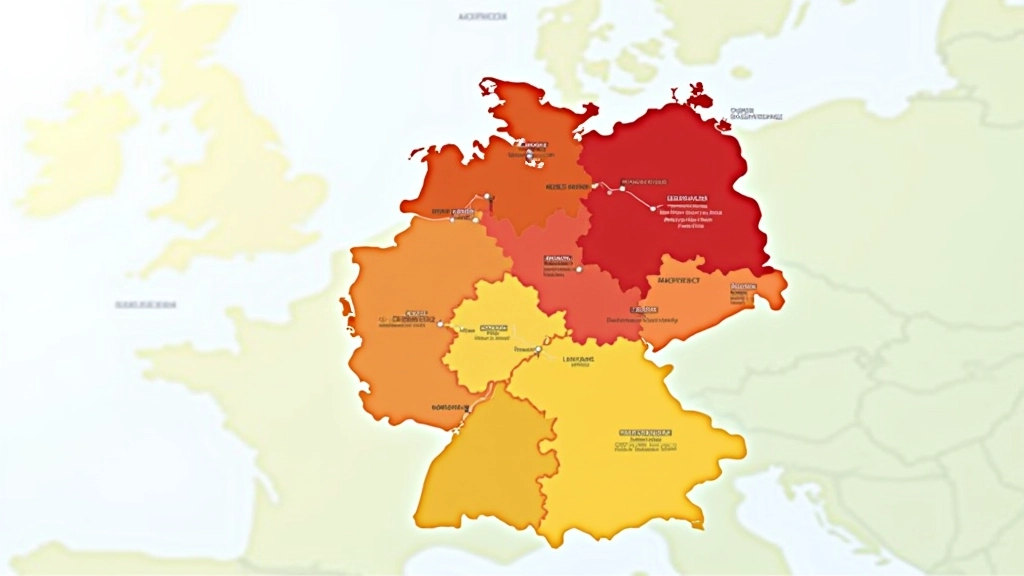 Deutschlandkarte mit Heatmap zeigt Immobilienpreisverteilung von dunkelrot (teuer) bis dunkelgrün (günstig) nach Regionen